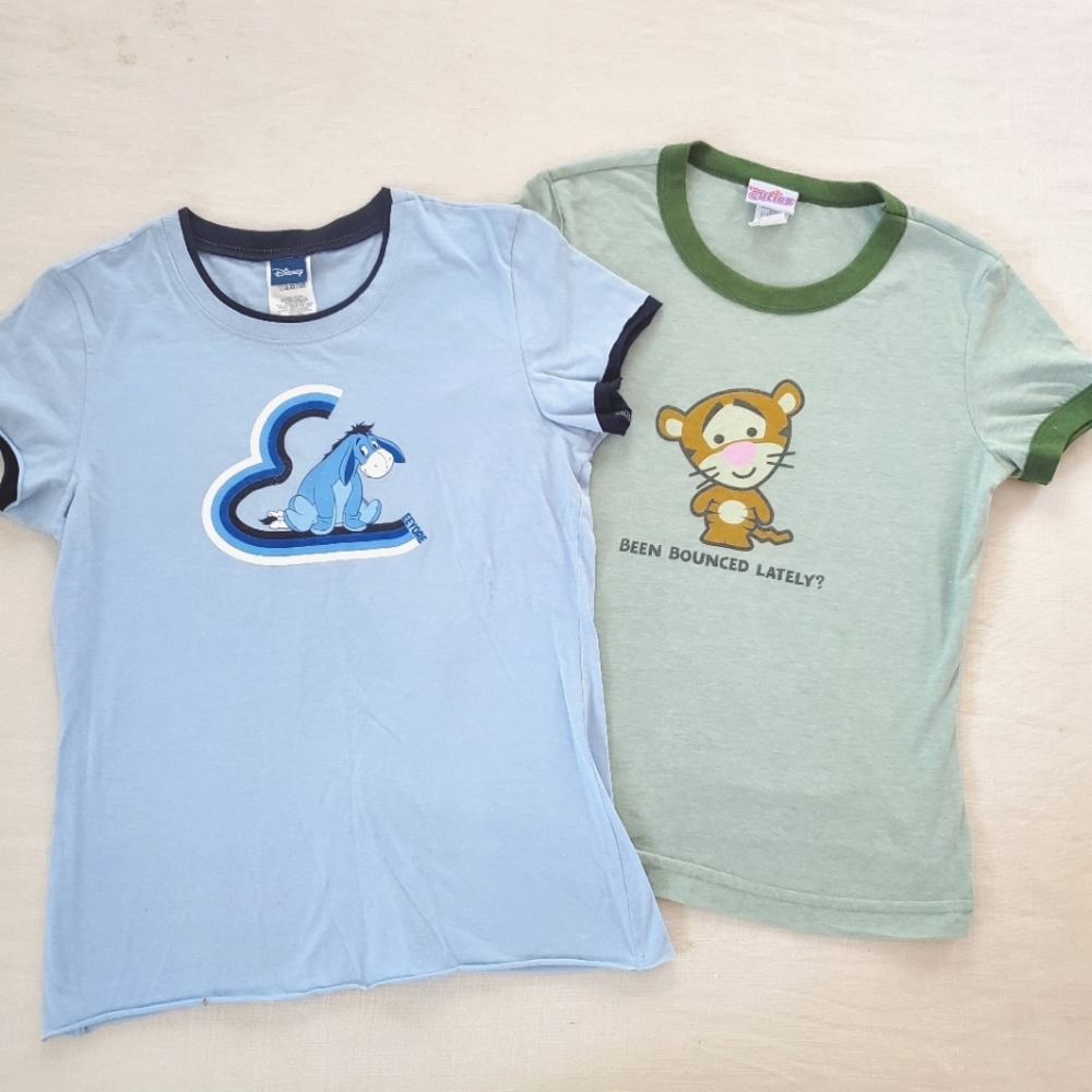 Vintage Disney Cuties Eeyore Tigger shirt bundle medium